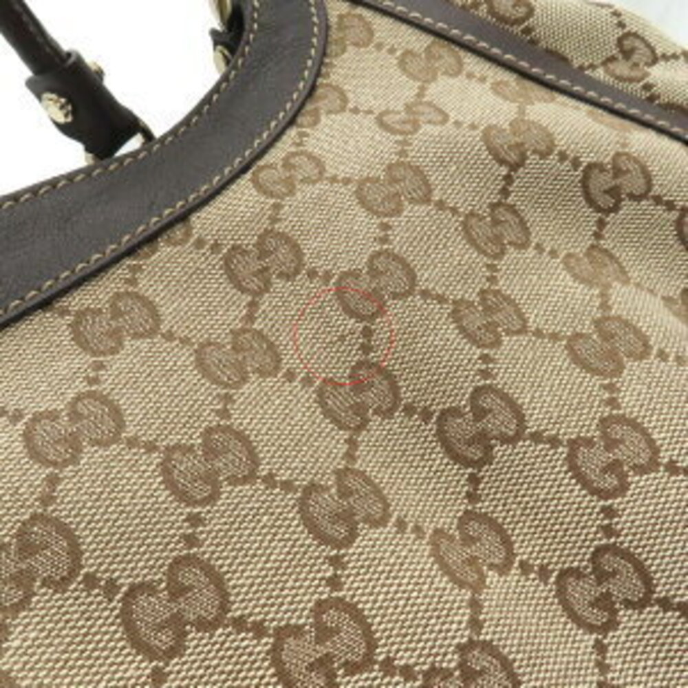 Gucci Tote Bag ring Shoulder GG Canvas Beige Brown - Picture 5 of 6